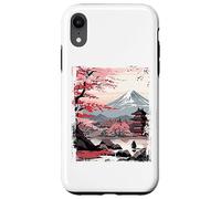 Mount Fuji Cherry Blossoms Geisha Japanese Garden Japan Art Custodia per iPhone XR
