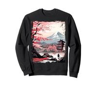 Mount Fuji Cherry Blossoms Geisha Japanese Garden Japan Art Felpa