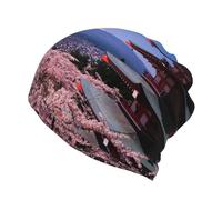 Mount Fuji Japan Print Chemo Headwear Donne Morbido Beanie Testa Wrap Sciarpa Cap Alopecia Bandana Copertura Testa Multifunzione, Nero , S