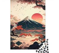 Mount Fuji Puzzle Red Sun Art 1000 Pezzi Carta Riciclata Per Adulti E Oltre I 12 Anni Puzzle Gioco Educativo Per Rilassarsi 38x26cm/1000pcs