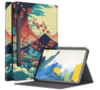 Mount Fuji Sakura Butterfly Custodia per Samsung Galaxy Tab S9 Plus/S9 FE Plus 5G 12.4" Tablet 2023, angoli di visualizzazione multipli custodia con S Pen Holder Auto Sleep/Wake per Galaxy Tab S9+