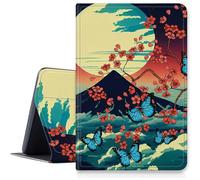 Mount Fuji Sakura Butterfly Custodia per Samsung Galaxy Tab S9 Ultra e S8 Ultra Tablet 14,6 pollici, angoli di visualizzazione multipli custodia con S Pen Holder Auto Sleep/Wake per Galaxy Tab S9