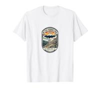 Mount-Fuji Yoshida Vagabondo - Spilla Avventura escursionistica Giapponese Maglietta con Stampa Grafica Economica, Uomo, Bianco, L