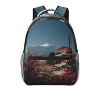 Mount Fuji - Zaino con sfondo giapponese, zaino da scuola e da viaggio, per studenti, uomo e donna, zaino per computer portatile, zaino casual per viaggio/università/lavoro