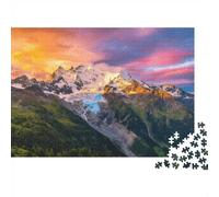 Mount Grossglockner Puzzle 1000 pezzi Recyclable Paper Snowy Mountain Adult Jigsaws Accessori per giochi di festa Sviluppo dell'intelligenza dei ragazzi e delle ragazze Educational 52x38cm/1000pcs