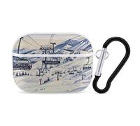 Mount Horsney - Custodia protettiva antiurto per Airpods Pro, con moschettone e clip, anti-caduta, per Airpods Pro di seconda generazione, colore: bianco