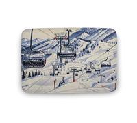 Mount Horsney, grande tappetino da sci in velluto corallo, con retro in gomma antiscivolo, per vasca da bagno, elegante, lavabile, per sala giochi, 40 x 60 cm