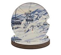 Mount Horsney - Sottobicchieri per auto da 6,6 cm, antiscivolo, universali, rimovibili, per mantenere il veicolo pulito e asciutto, per uomo e donna, 4 pezzi