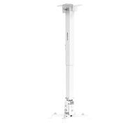 Mount-It! Proiettore da parete o soffitto con montaggio universale LCD/DLP per proiettori Epson, Optoma, Benq, ViewSonic, portata 20 kg, bianco