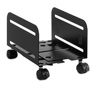Mount-It! Supporto per CPU rotante con ruote, carrello a torre per computer desktop per impieghi gravosi con ventilazione e larghezza regolabile da 4,87 a 8,5 pollici