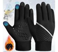 Mount Kumgang Guanti Invernali Bambino, Guanti Invernali Touch Screen, Guanti Bici Invernali, Ciclismo Jogging Calcio Equitazione Alpinismo Outdoor Sport Guanti Termici per Ragazze Ragazzi Neri