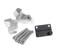 Mount Maniglia Morsetto Manubrio Riser Per MT-07 Per MT07 2021 Moto 25 MILLIMETRI Manubrio Riser Kit Morsetto Tubo Freno Adattatore Estensione Tachimetro Trasferimento Rialzi manubrio(Silver)