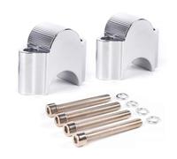 Mount Maniglia Morsetto Manubrio Riser Per Suzuki Per RMZ250 Per RMZ450 RM125 RM250 Moto Manubrio Riser Bar Mount Maniglia Morsetto 28mm 1 1/8" Rialzi manubrio(Silver)