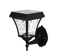 Mount Modern Outdoor Wall Sconce Led Black Simple Square Solar Wall Lamp Outdoor Ip55 Waterproof Acrylic Lampshade Wall Lights Garden Villa Wall Mount Sconces Lighting Fixture, Warm Light/Warm Light