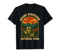 Mount Overthink National Park Retro Ansia & Pensare Troppo Maglietta