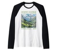 Mount Rainier National Park | Washington Maglia con Maniche Raglan