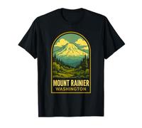 Mount Rainier Vintage Parco Nazionale di Washington Escursionismo Maglietta