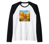 Mount Rushmore National Memorial US Teddy Bears Presedents Maglia con Maniche Raglan