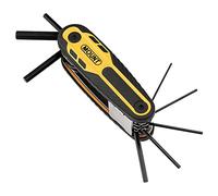 MOUNT Set di 8 esagonali pieghevoli e di blocco, professionali con meccanismo di bloccaggio a 3 posizioni, Cr-V, set di attrezzi per driver portatile, metrico da 1,5 mm a 8 mm