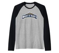 Mount St. Mary's University Mountaineers Logo Maglia con Maniche Raglan