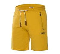 Mount Swiss Liam I Pantaloni corti da uomo per il tempo libero, con tasche, 2 tasche laterali e 1 tasca posteriore con chiusura lampo, pantaloncini sportivi da uomo in colori classici, giallo., 5XL