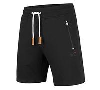 Mount Swiss Liam I Pantaloni corti da uomo per il tempo libero, con tasche, 2 tasche laterali e 1 tasca posteriore con chiusura lampo, pantaloncini sportivi da uomo in colori classici, Nero , 8XL