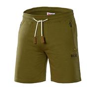 Mount Swiss Liam I Pantaloni corti da uomo per il tempo libero, con tasche, 2 tasche laterali e 1 tasca posteriore con chiusura lampo, pantaloncini sportivi da uomo in colori classici, Oliva, 6XL