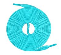 Mount Swiss© Premium Lacci da scarpe piatti 1 paio in 100% cotone resistenti agli strappi larghezza 7 mm lunghezza 45 - 200 cm. Adulti (unisex) turchese 160 cm