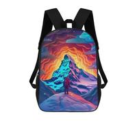 Mountain Adventure Explore Nature's Beauty Zaino Scolastico Zaino Per Bambini Borsa Scolastica Di Grande Capacità Zaino Per Bambini Per La Scuola Zaino 3D Borsa Per Libri Regali Per Bambini 17inch