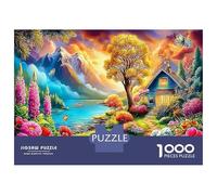 Mountain And River Flowers 1000 Pezzi Cabin Garden Puzzle Giocattoli Puzzle Giochi Decorazione Della Famiglia Per Adulti Regalo Giocattolo 70x50cm/1000pcs