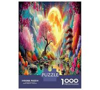 Mountain And River Flowers 1000 Pezzi Magic Forest Puzzle Giocattoli Puzzle Per Gioco Familiare Decorazione Della Famiglia Per Bambini E Adulti Regali Romantico Regalo Per 38x26cm/1000pcs