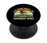 Mountain Bike Bici MTB La vita inizia dove finisce il PopSockets PopGrip Adesivo