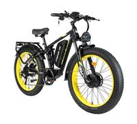 Mountain Bike Elettrica ORLMS V3 con Batteria da 60V 25Ah - Nero e Giallo - Nouvo