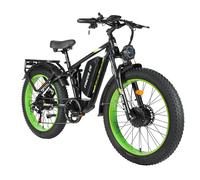 Mountain Bike Elettrica ORLMS V3 con Batteria da 60V 25Ah - Nero e Verde - Nouvo