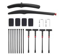 Mountain Bike Fenders - Front Rear Mud Guard Set for offroads Trail Cycling Wet Weather Protection | PP Panels with Adjustable Straps, Lightweight Splash Blockers for Tire Coverage Stability Comfort a