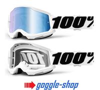 Mountain Bike Occhiali 100% STRATA 2 Motocross MX 100 PERCENT Specchio/Clear