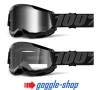 Mountain Bike Occhiali 100% STRATA 2 Motocross MX 100 PERCENT Specchio/Clear