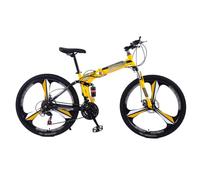 Mountain Bike Pieghevole Da 24" E 26" Con Doppia Sospensione, Telaio In Acciaio Ad Alto Tenore Di Carbonio, 21 Velocità, Per Adulti, Uomini E Donne, Adolescenti C,24 inch