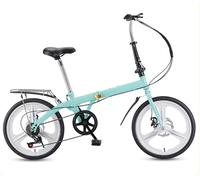 Mountain Bike Pieghevole Per Adulti, Bicicletta Pieghevole Da 20/22 Pollici, Cambio Continuo A 6 Velocità, Bici Da Strada Leggera Da Uomo E Da Donna, Ruota Integrata In Lega Di Magnesio B,22 in