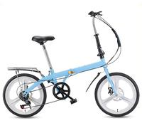 Mountain Bike Pieghevole Per Adulti, Bicicletta Pieghevole Da 20/22 Pollici, Cambio Continuo A 6 Velocità, Bici Da Strada Leggera Da Uomo E Da Donna, Ruota Integrata In Lega Di Magnesio C,20 in