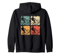 Mountain Biker MTB Salita e Downhill Ciclismo Biker Felpa con Cappuccio