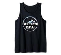 Mountain Biking Cyclist Eat Sleep Pedal Repeat Canotta