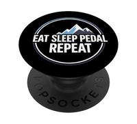 Mountain Biking Cyclist Eat Sleep Pedal Repeat PopSockets PopGrip Adesivo