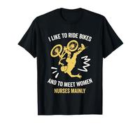 Mountain Biking Funny Cycling Bicycle Bike MTB Cyclist Maglietta