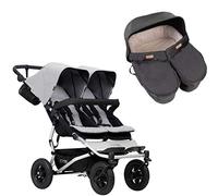 Mountain Buggy Duet argento + vasca gemellare nera