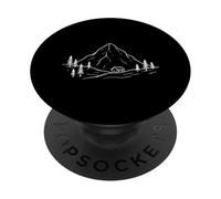 Mountain Cabin Escursionismo Campeggio all'aperto Escursione Trekking Foresta PopSockets PopGrip Adesivo