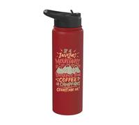 Mountain Camp Campfire Colazione Cibo Caffè E Campeggio Stainless Steel Insulated Water Bottle