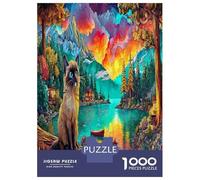 Mountain Cat Scene 1000 Pezzi Cat by Sunset Lake in Forest Puzzle Giocattoli Puzzle Per Gioco Familiare Decorazione Per La Casa Adulti Regalo Per Amico 70x50cm/1000pcs