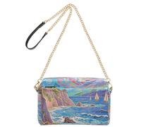 Mountain Clouds Beauty Small Crossbody Bags Per Le Donne Borsa In Pelle Vegana Per Adolescenti Zip Spalla Crossover Bag