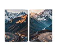 Mountain Compass - Porta passaporto da viaggio con slot per carte di credito e carta d'imbarco, porta passaporti, carte di credito